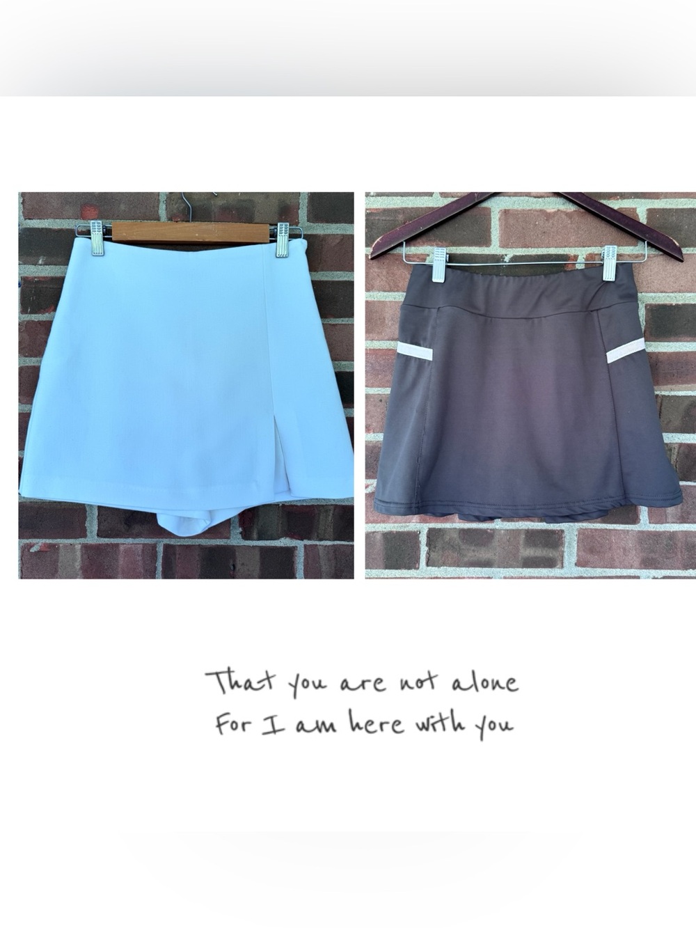 Set of 2 Women’s Skorts Small Zara White & Brown Athletic Mini Skirt Shorts